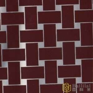 Burgundy color 3D Square Aluminum coils